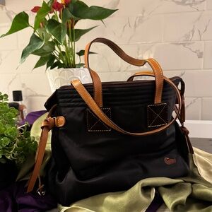 Classic Black Nylon Handbag
